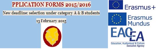 Học bổng ERASMUS MUNDUS 2015 - 2016