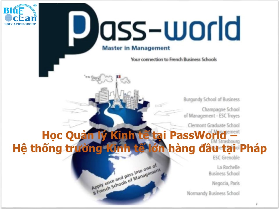 Học Quản lý Kinh tế tại PassWorld - Hệ thống trường Kinh tế lớn hàng đầu tại Pháp