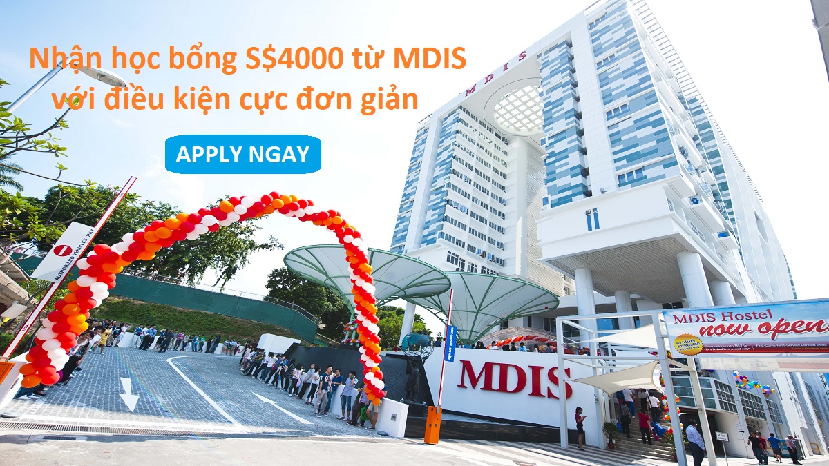 Tổng kết lớp 12 đạt 7.5 nhận ngay học bổng S$4000 từ MDIS, Singapore