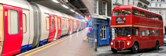 Hệ thống tài điện ngầm (Underground Tube) và Xe bus 2 tầng nổi tiếng ở London